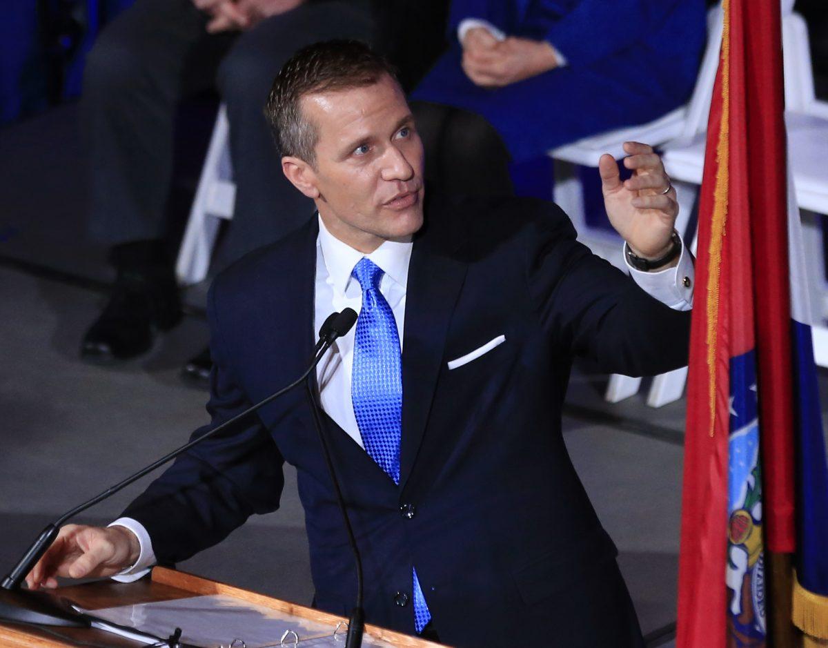 Then-Missouri Gov.-elect Eric Greitens speaks in Jefferson City, Mo., in a file photograph. (Orlin Wagner/AP Photo)
