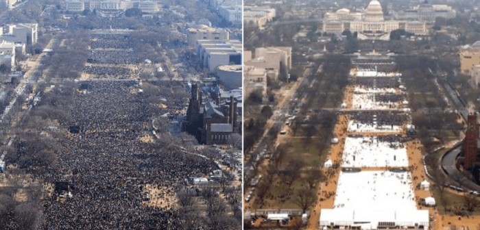 Photo Comparison of Trump’s, Obama’s Inaugurations