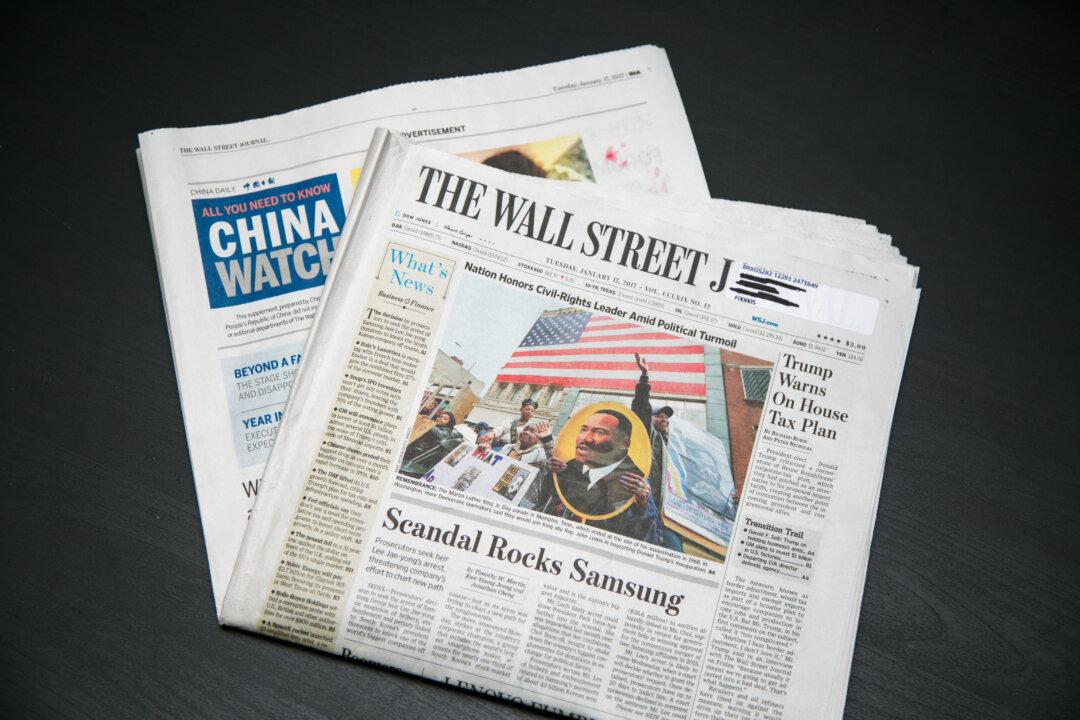 Paid Insert in Wall Street Journal Carries Chinese Propaganda