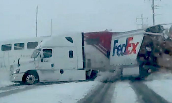 Utah Train Violently Smashes Into FedEx Trailer at Crossing