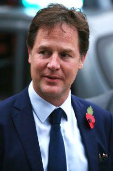 Former Leader of the Liberal Democrats Nick Clegg arrives at St Georges Cathedral for a memorial service for former Liberal Democrat leader Charles Kennedy in London, England on Nov. 3, 2015. (Dan Kitwood/Getty Images)