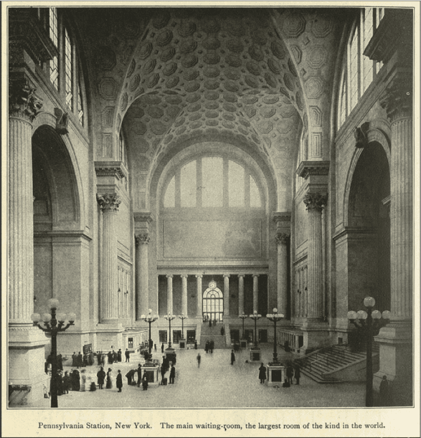 General Waiting Room in Penn Station designed by Charles McKim. (Courtesy of Richard Cameron)
