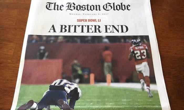 Some Boston Globe Editions Suggest Patriots Lost Super Bowl