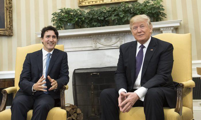 Canada’s Trudeau Talks Trade With Trump at White House