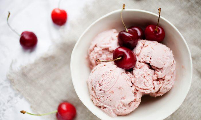 Cherry Ice Cream In a Cup (Vegan)