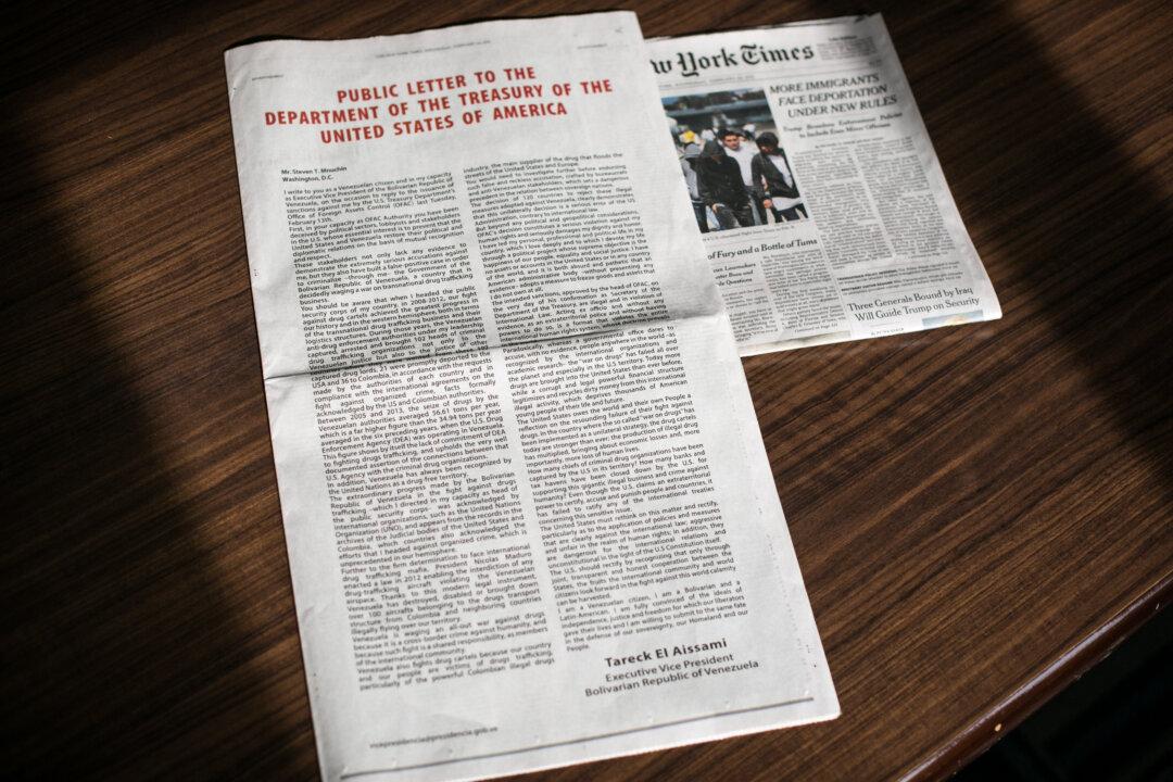 Venezuela VP Blasts Drug Sanctions in Full-Page NY Times Ad