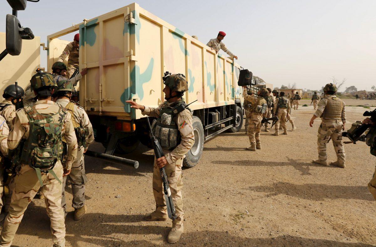 Iraqi security forces near Camp Taji, Baghdad, in a file photo. (Reuters/Ahmed Saad)