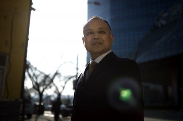 Chinese lawyer Yu Wensheng in Beijing on January 12, 2017. (Fred Dufour/AFP/Getty Images)