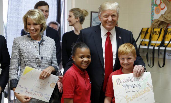 Trump Tours Private School in Florida, Promoting Choice