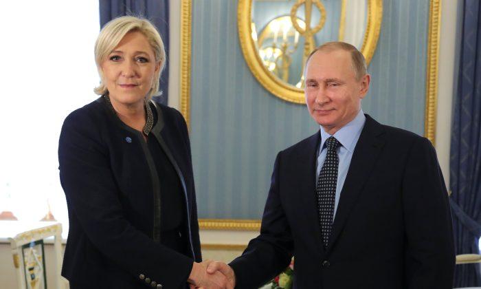 Russia’s Putin Meets French Presidential Contender Le Pen in Kremlin