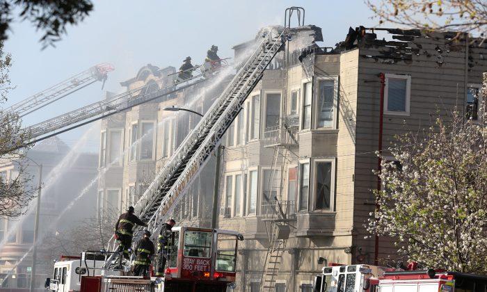 Firefighters Battle Major Building Fire in Oakland, California