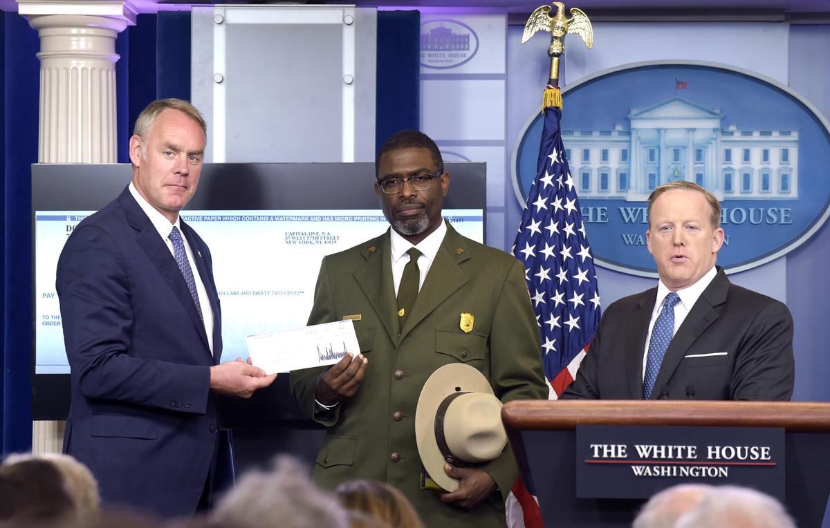 Trump Donates First 3 Months of Salary to Park Service
