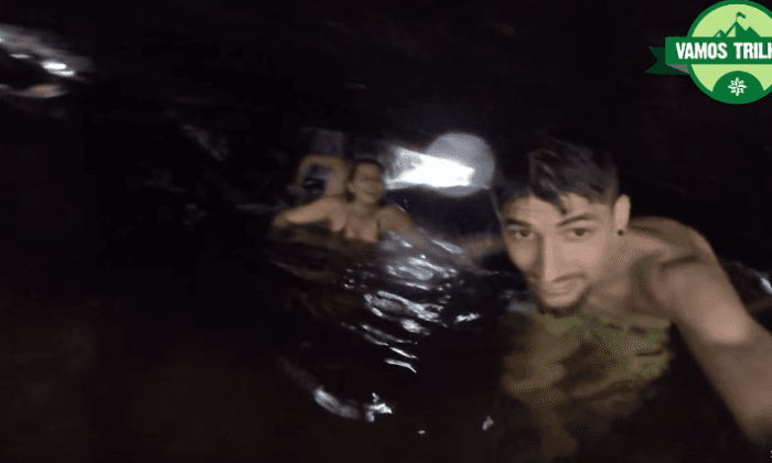 Waterfall Leads to Secret Underwater Cave in Brazil