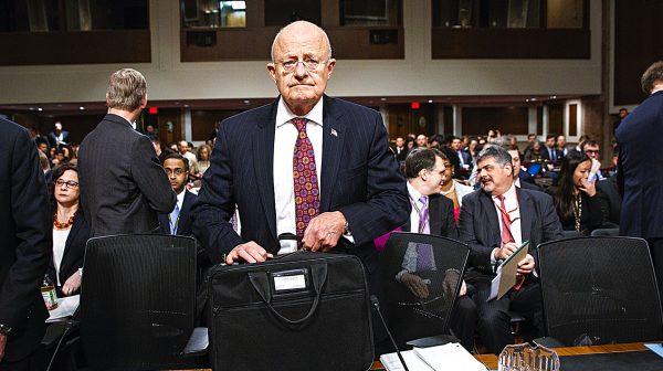 Former Director of National Intelligence James Clapper arrives on Capitol Hill to testify<br/>before the Senate Armed Services Committee on Jan. 5. (AP PHOTO/EVAN VUCCI)
