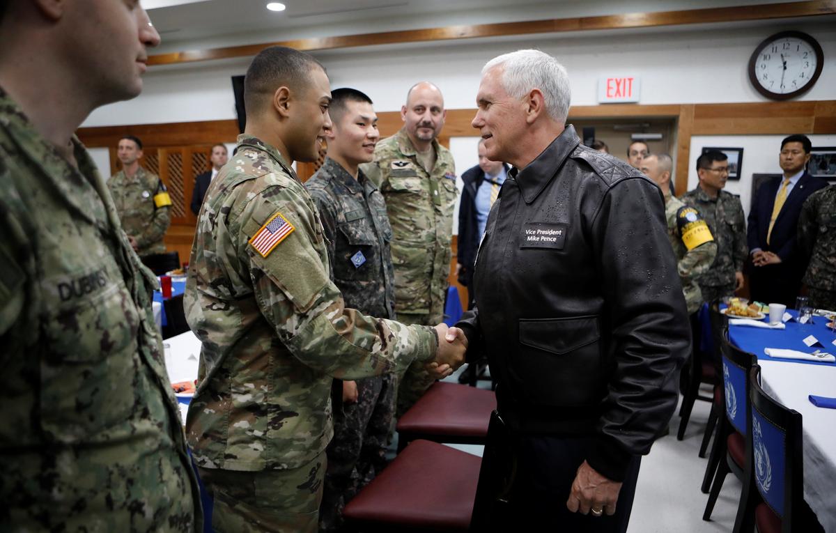 Pence Warns North Korea of US Resolve Shown in Syria, Afghan Strikes