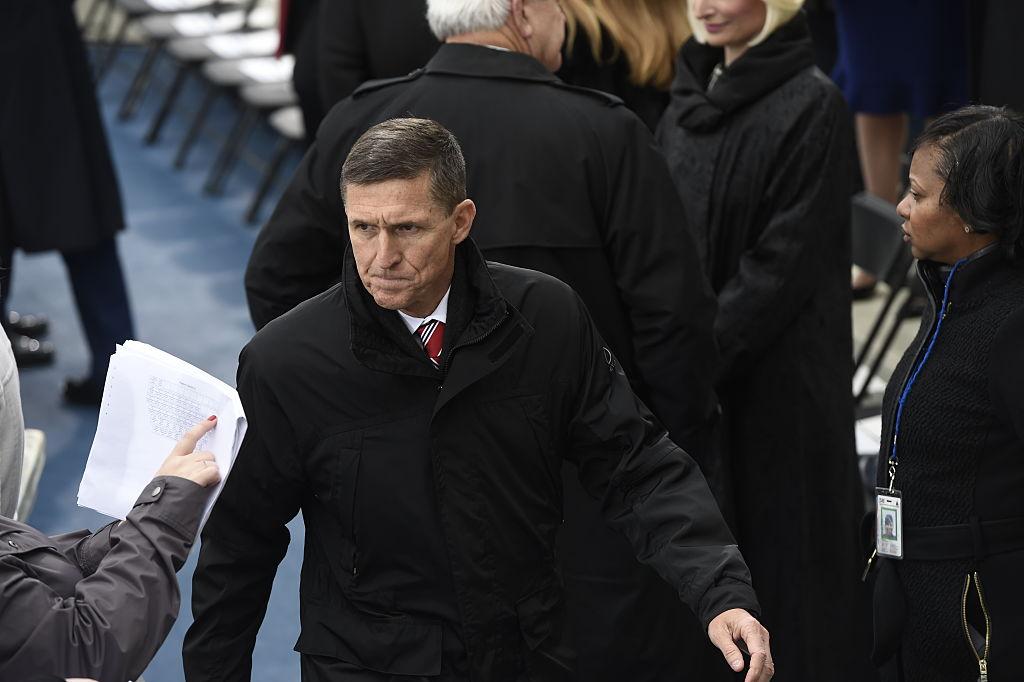 Retired Army Lt. Gen. Michael Flynn arrives for the Presidential Inauguration of Donald Trump at the US Capitol in Washington on Jan. 20, 2017. (Saul Loeb - Pool/Getty Images)