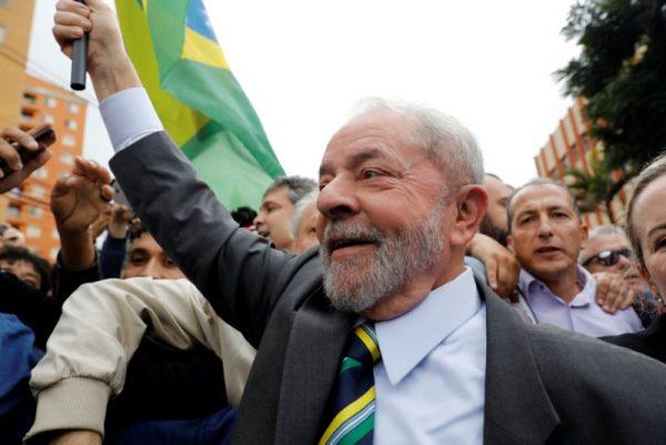 Former Brazilian President Luiz Inacio Lula da Silva arrives at Federal Justice for a testimony in Curitiba, Brazil, on May 10, 2017. (Nacho Doce/Reuters)