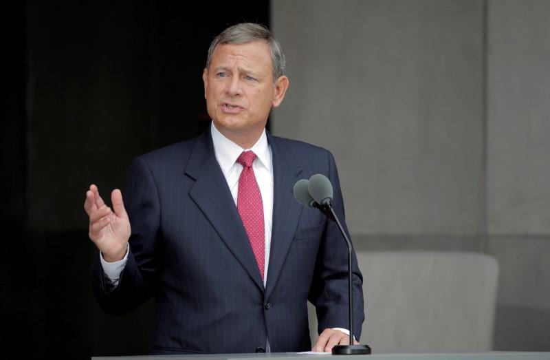 Supreme Court Chief Justice John Roberts speaks at the dedication of the Smithsonian's National Museum of African American History and Culture in Washington on Sept. 24, 2016. (Joshua Roberts)