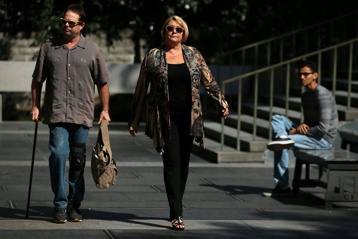 Samantha Geimer arrives at court to attend a hearing regarding a 40-year-old case against filmmaker Roman Polanski in Los Angeles, Calif., on June 9, 2017. (Mike Blake/Reuters)