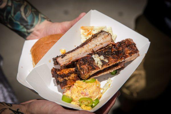 St. Louis ribs by Rodney Scott's Bar-B-Que, at the 15th annual Big Apple Barbecue Block Party in New York City. (Benjamin Chasteen/The Epoch Times)