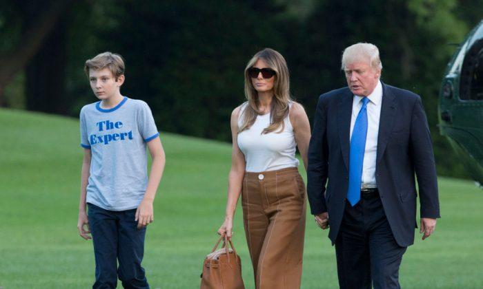 First Lady Melania and Barron Trump Move Into White House