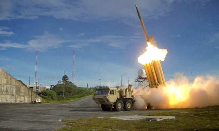 A Terminal High Altitude Area Defense (THAAD) interceptor is launched during a successful intercept test, in this undated handout photo provided by the U.S. Department of Defense, Missile Defense Agency. (U.S. Department of Defense, Missile Defense Agency/Handout via Reuters)