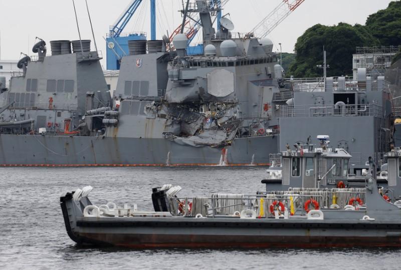 US Destroyer Almost Foundered After Collision, Bodies Found