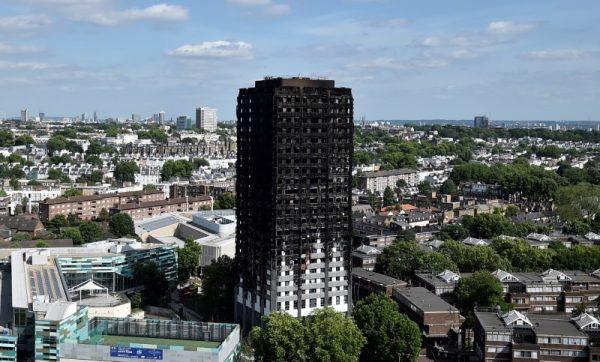 Extensive damage is seen to the Grenfell Tower block which was destroyed in a disastrous fire, in North Kensington, West London, Britain, on June 16, 2017. (Hannah McKay/Reuters)