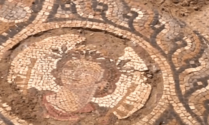Rare 2,000-Year-Old Roman Mosaic Discovered Beneath Train Tracks in Cyprus