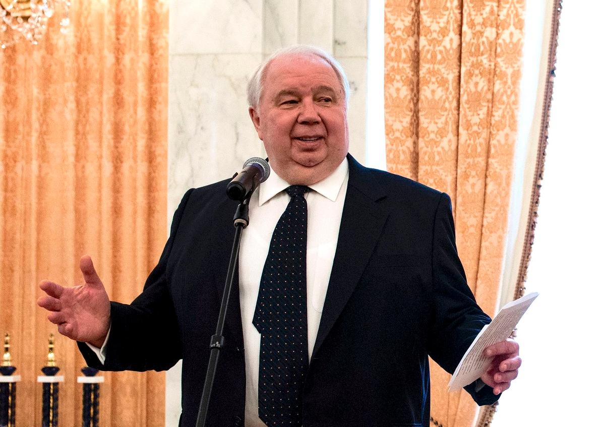 Russian Ambassador to the United States Sergey Kislyak at the Russian embassy in Washington on May 13, 2017. (Brendan Smialowski/AFP/Getty Images)