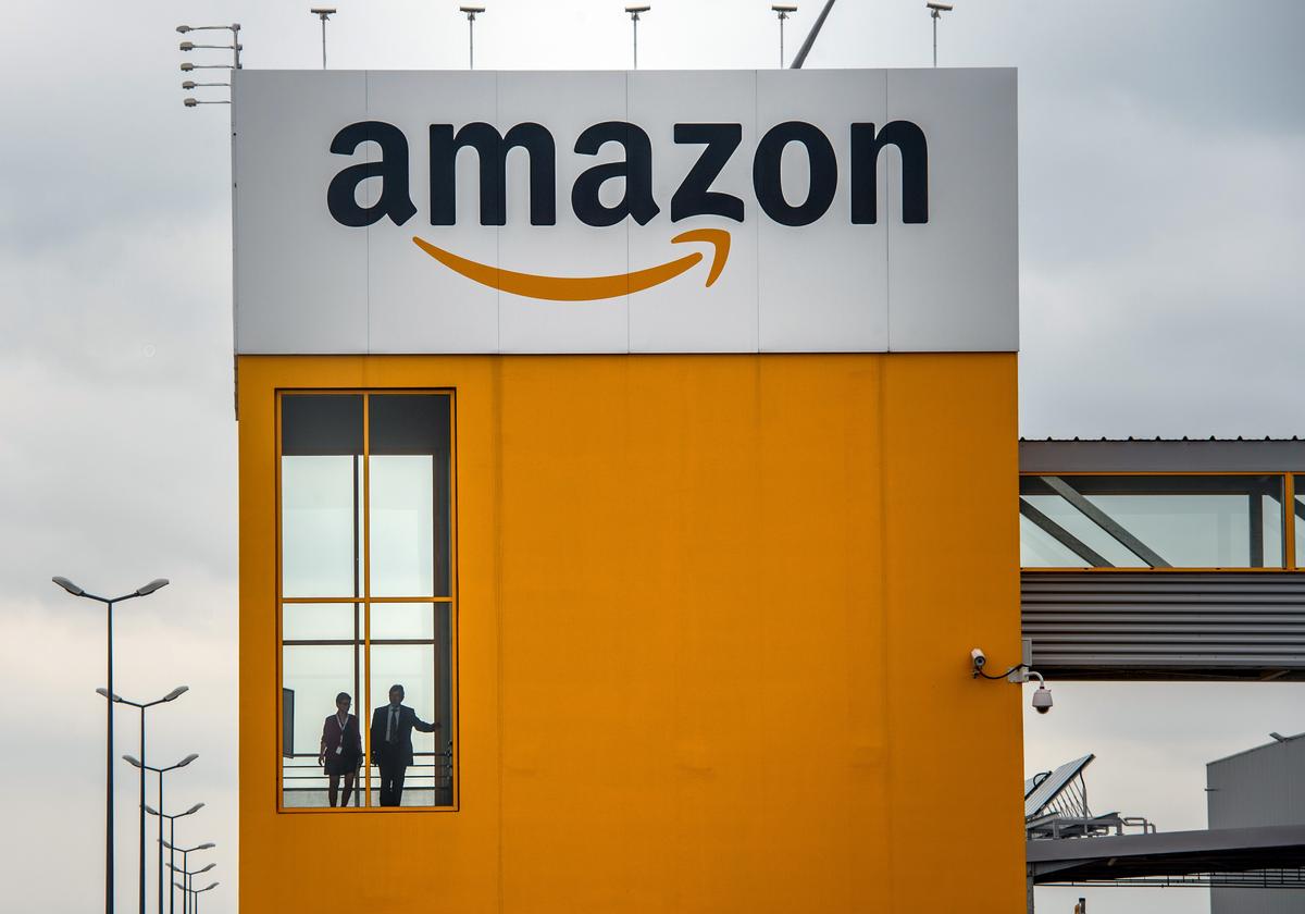 Amazon's logistic center in Lauwin-Planque, northern France, on April 11, 2015. (Philippe Huguen/AFP/Getty Images)