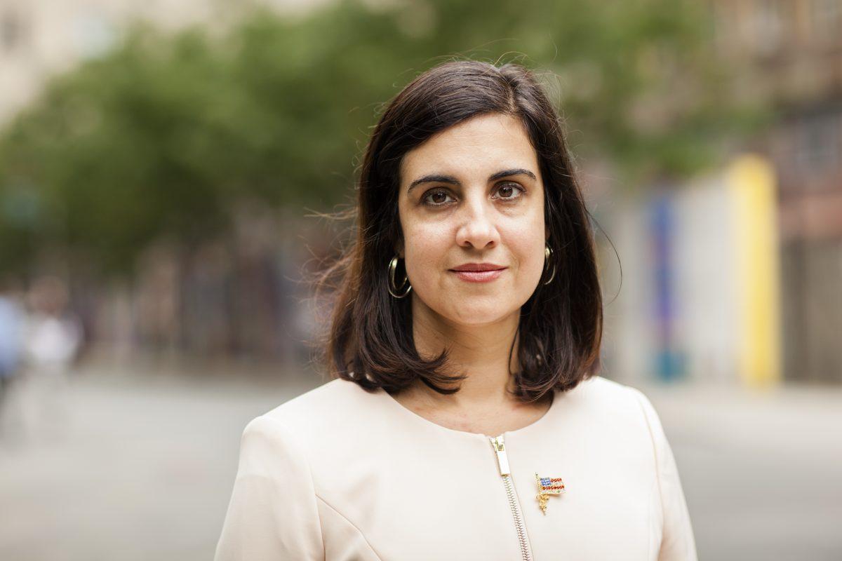 Nicole Malliotakis, then a Republican mayoral candidate, in New York on July 27, 2017. (Samira Bouaou/The Epoch Times)