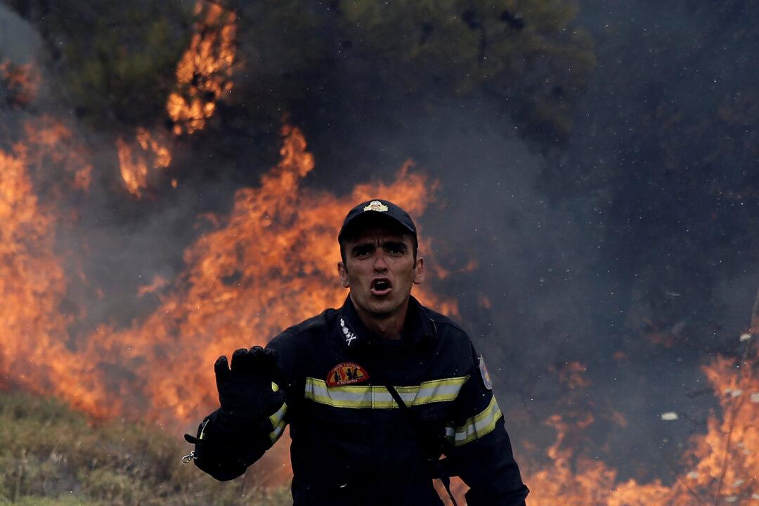 Firefighters Battle Wildfires Near Athens for Third Day