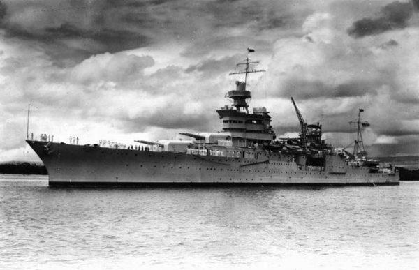 USS Indianapolis in Pearl Harbor, Hawaii, in 1937. (U.S. Navy Photo)