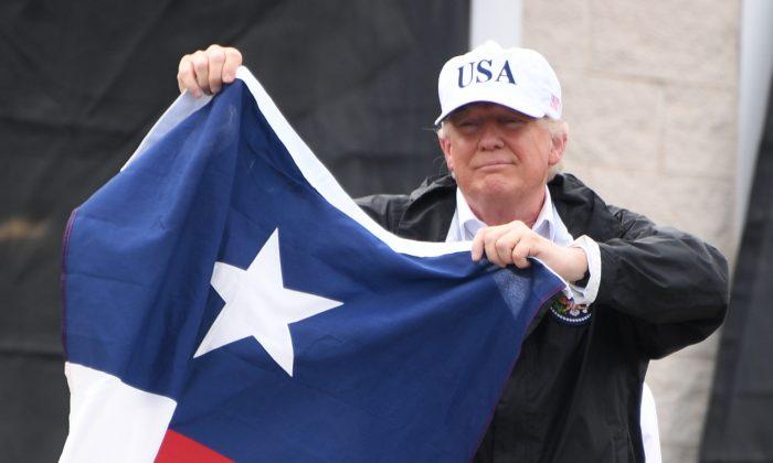 President Trump Visits Hurricane-Struck Texas, Praises First Responders