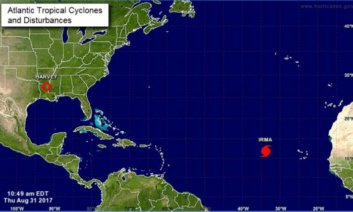 Hurricane Irma Moving Across Atlantic as Category 2 Storm