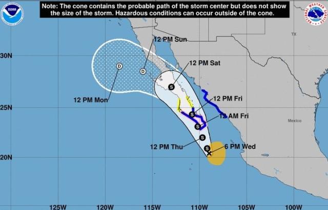 Tropical Storm Lidia Nearing Parts of Mexico
