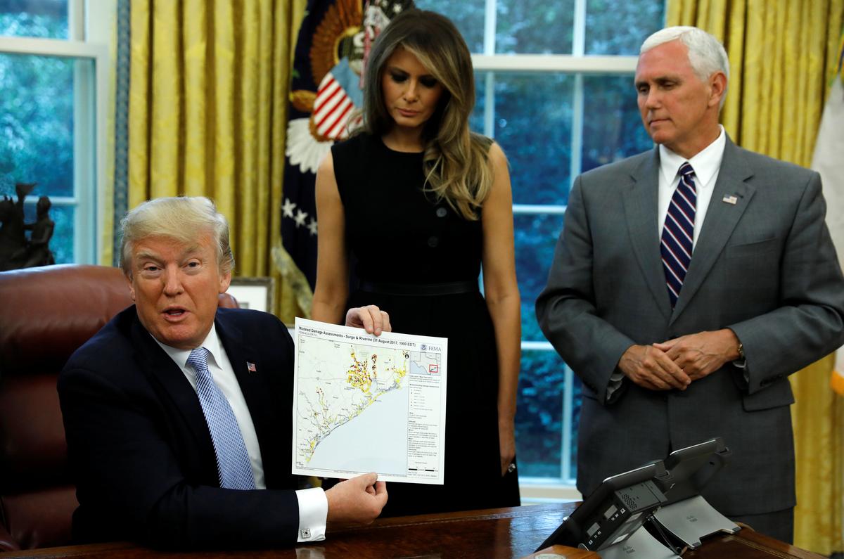 Trump Requests $7.85 Billion in Harvey Aid, Search Goes on for Survivors