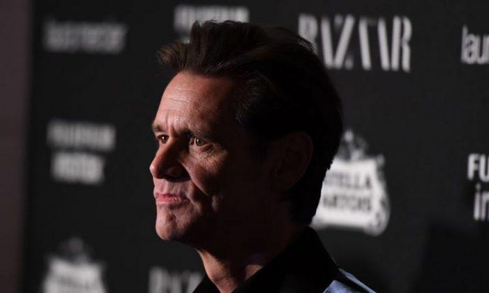 Jim Carrey Gives Surreal Interview at the Bazaar “Icons” Party