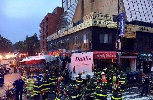 3 Dead, at Least 16 Hurt After Buses Collide in New York City