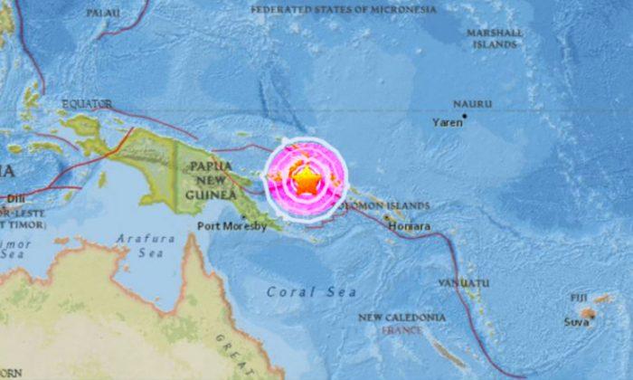Magnitude-5.9 Earthquake Hits Near New Britain, Papua New Guinea