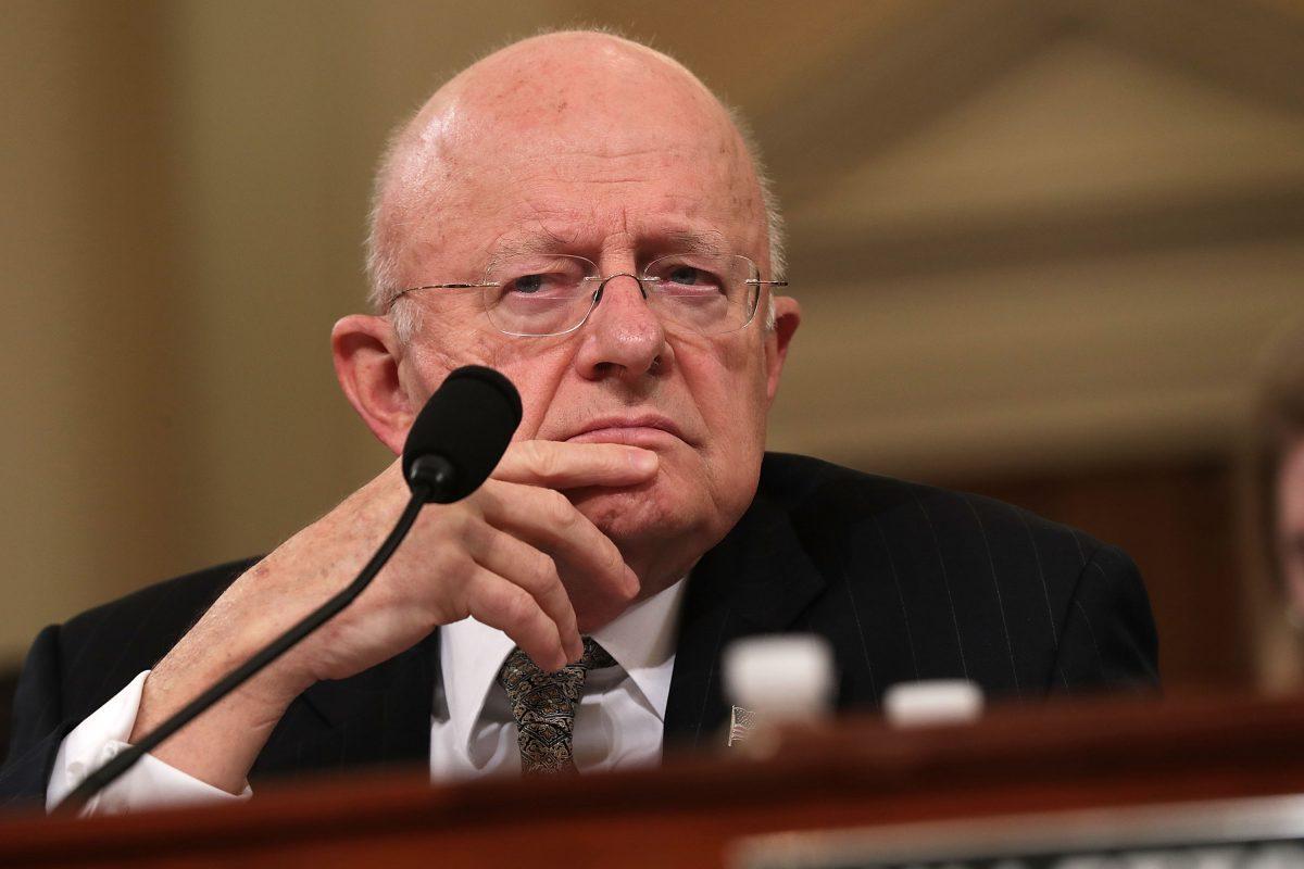 Then Director of National Intelligence James Clapper testifies during a hearing before the House Select Intelligence Committee on Nov. 17, 2016. (Alex Wong/Getty Images)