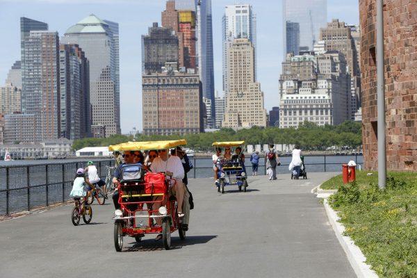 Governors Island with the Lower Manhattan skyline in the background. (Kate Glicksberg/NYC & Company)