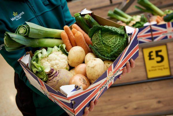 A Morrisons vegetable box—the supermarket chain said its enough to feed a family for four or five days. (Morrisons)