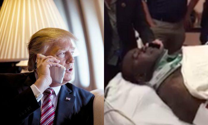 President Trump Personally Calls Police Officer Injured in Motorcade Accident