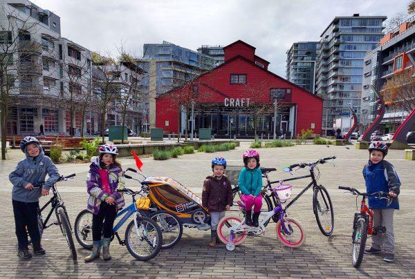 Adrian Crook's children on a bike ride. (Courtesy of Adrian Crook)