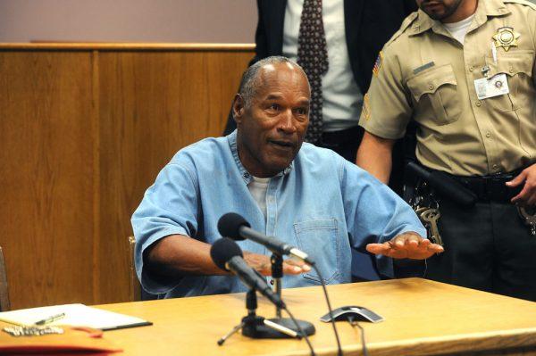O.J. Simpson attends a parole hearing at Lovelock Correctional Center in Lovelock, Nev., on July 20, 2017. (Jason Bean-Pool/Getty Images)