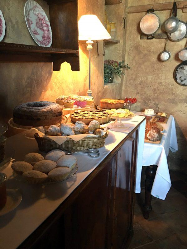 Breakfast fare at Castello di Semivicoli in Abruzzo. (Courtesy of Castello di Semivicoli)