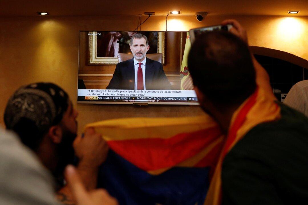 Spain’s King Condemns Catalan Leaders for Dividing Society