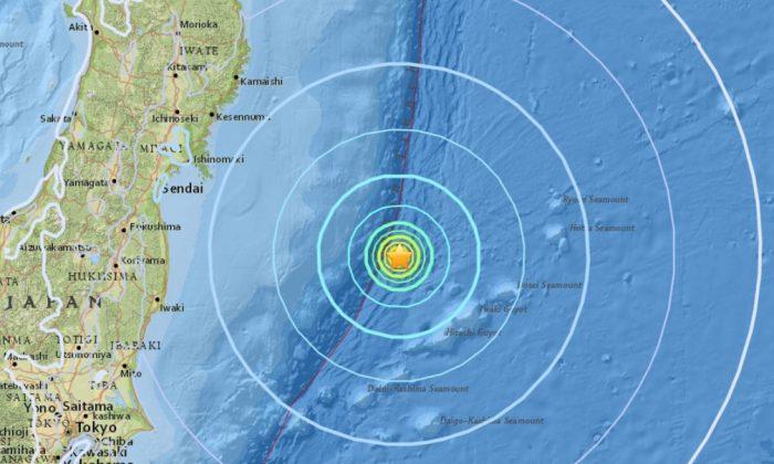 6.0-Magnitude Earthquake Hits Just East of Japan